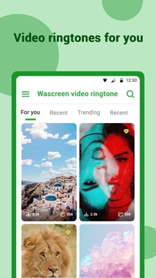 Wascreen video ringtone