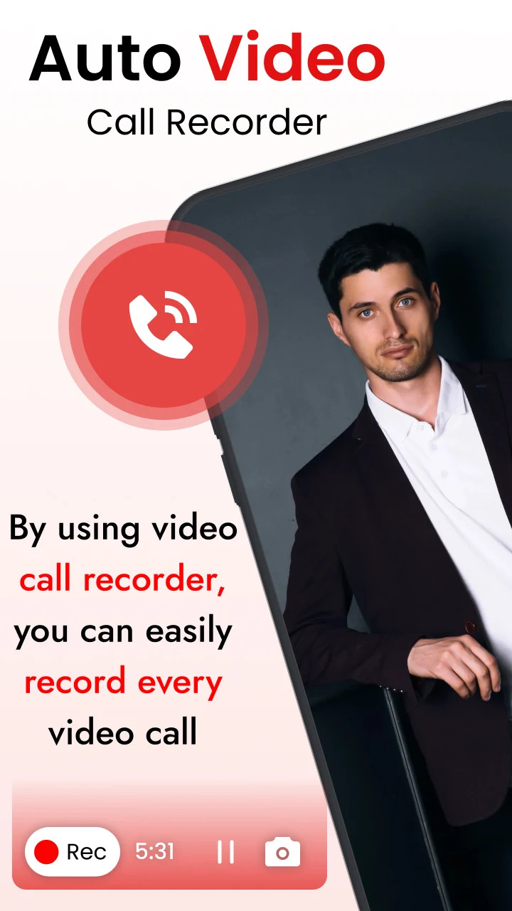 Auto Video Call Recorder 2022 Ảnh chụp màn hình trò chơi
