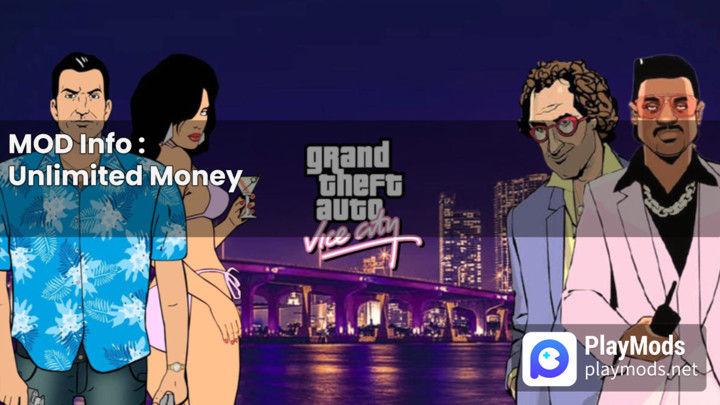 GTA Grand Theft Auto: Vice City(Unlimited Money) screenshot image 1_playmods.games