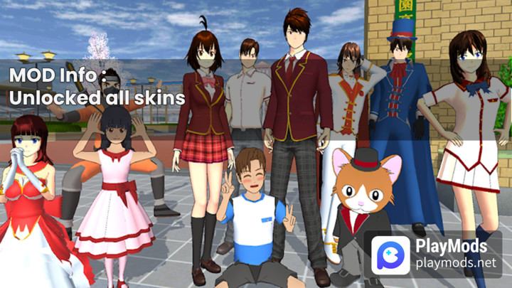 SAKURA School Simulator(Unlocked all skins) screenshot image 5_playmod.games