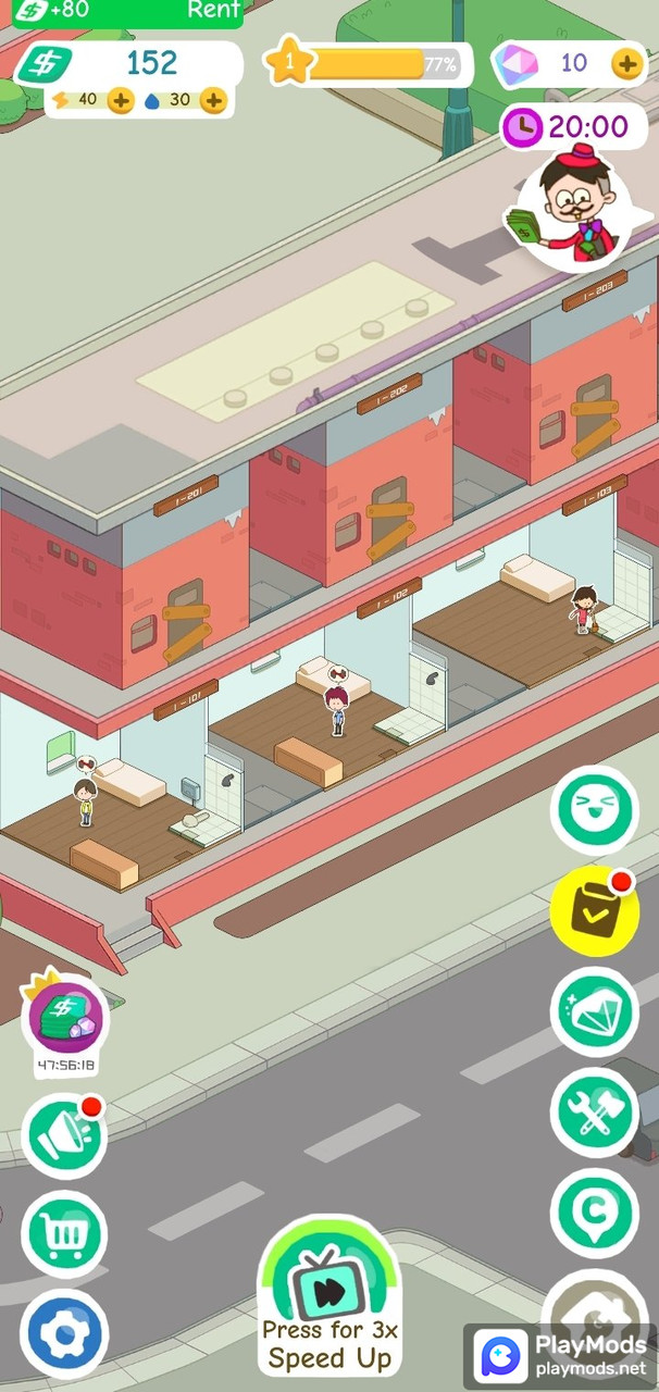 Rent Please! Landlord Sim(menu cài sẵn) screenshot image 1 Ảnh chụp màn hình trò chơi