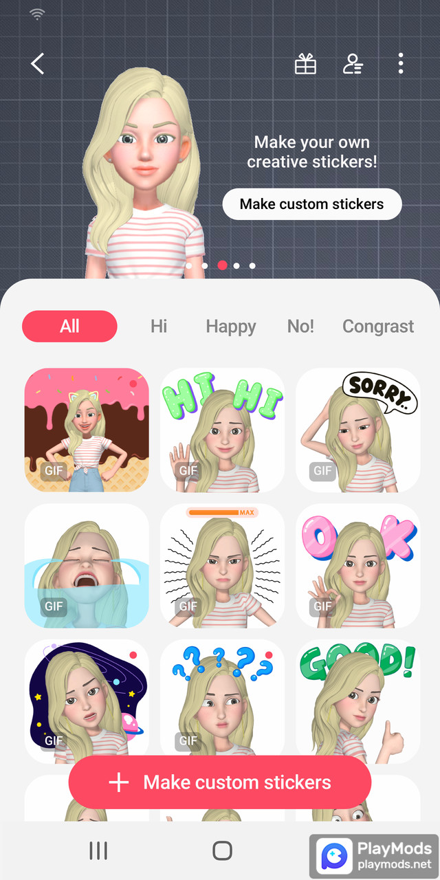 Samsung My Emoji Stickers