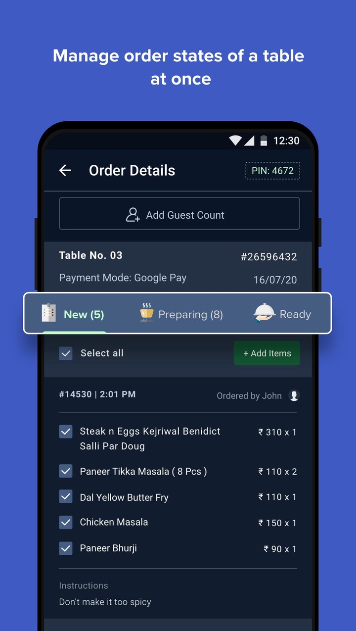 DotPe Waiter App