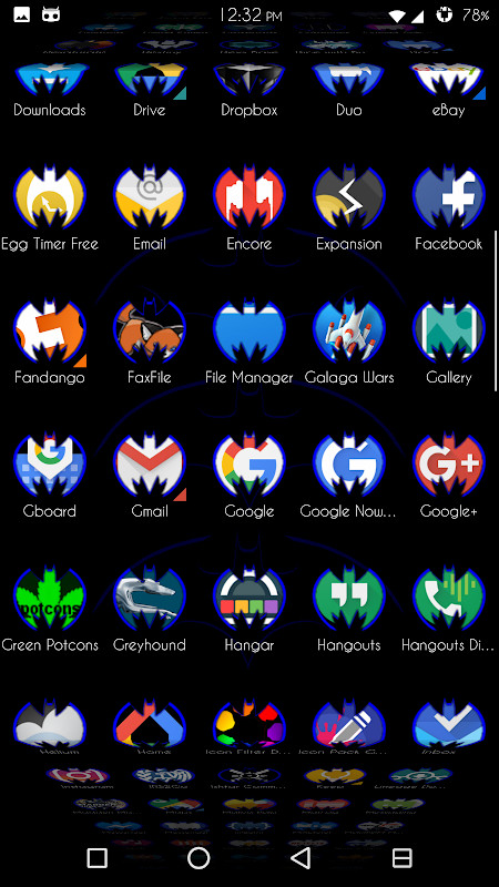 Blue Batcons Icon Skins‏