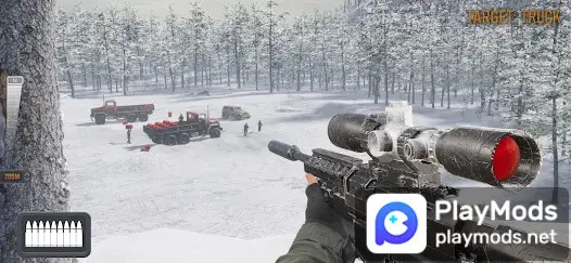 Sniper 3D：Juegos de disparos(قائمة وزارة الدفاع) screenshot image 1