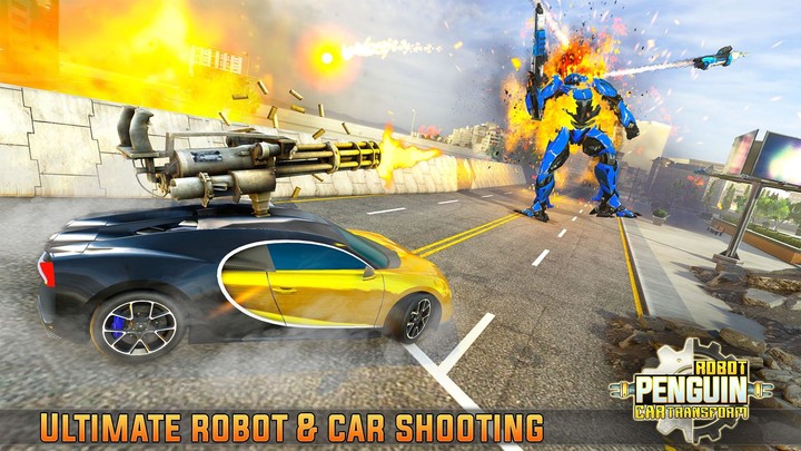 penguin robot car transformation: robot attack Ảnh chụp màn hình trò chơi