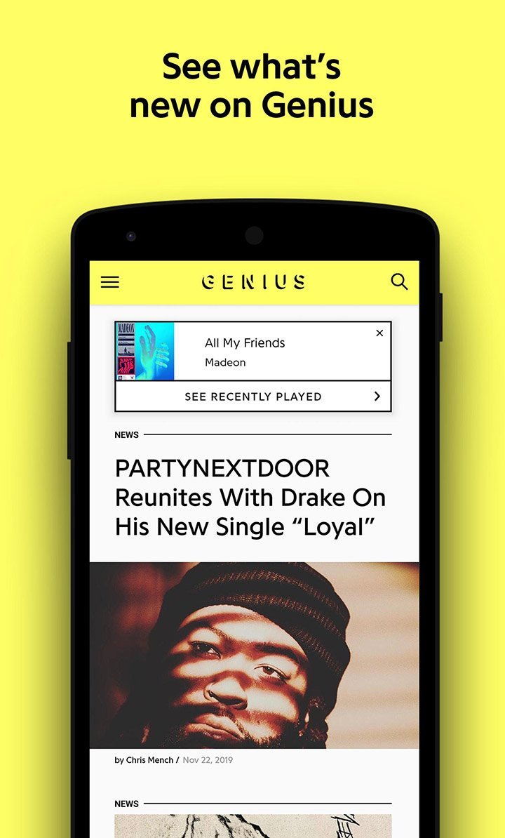 Genius — Song Lyrics Finder(Quảng cáo miễn phí) screenshot image 1