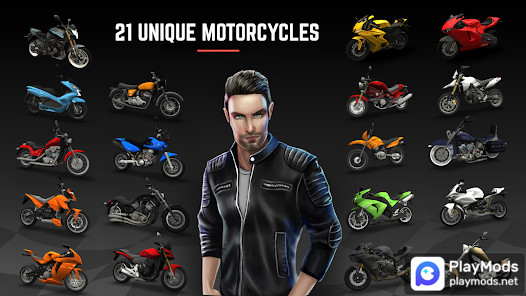 Racing Fever: Moto(Unlimited Money) screenshot image 2_playmod.games