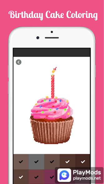 Birthday Cake Coloring Number‏(مكافآت إزالة الإعلانات الخالية من الإعلانات) screenshot image 2