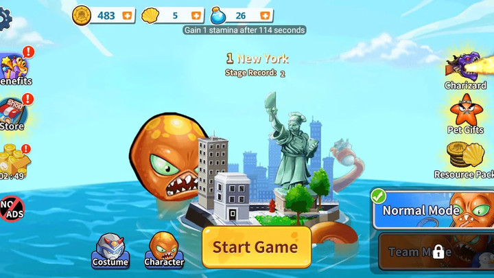 Crazy Octopus(Không quảng cáo) screenshot image 4 Ảnh chụp màn hình trò chơi