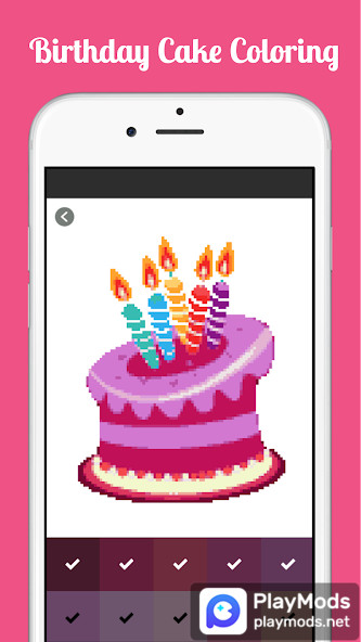 Birthday Cake Coloring Number‏(مكافآت إزالة الإعلانات الخالية من الإعلانات) screenshot image 3