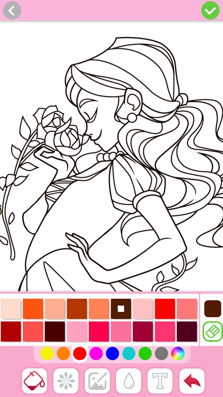 Princess Coloring:Drawing Game Ảnh chụp màn hình trò chơi