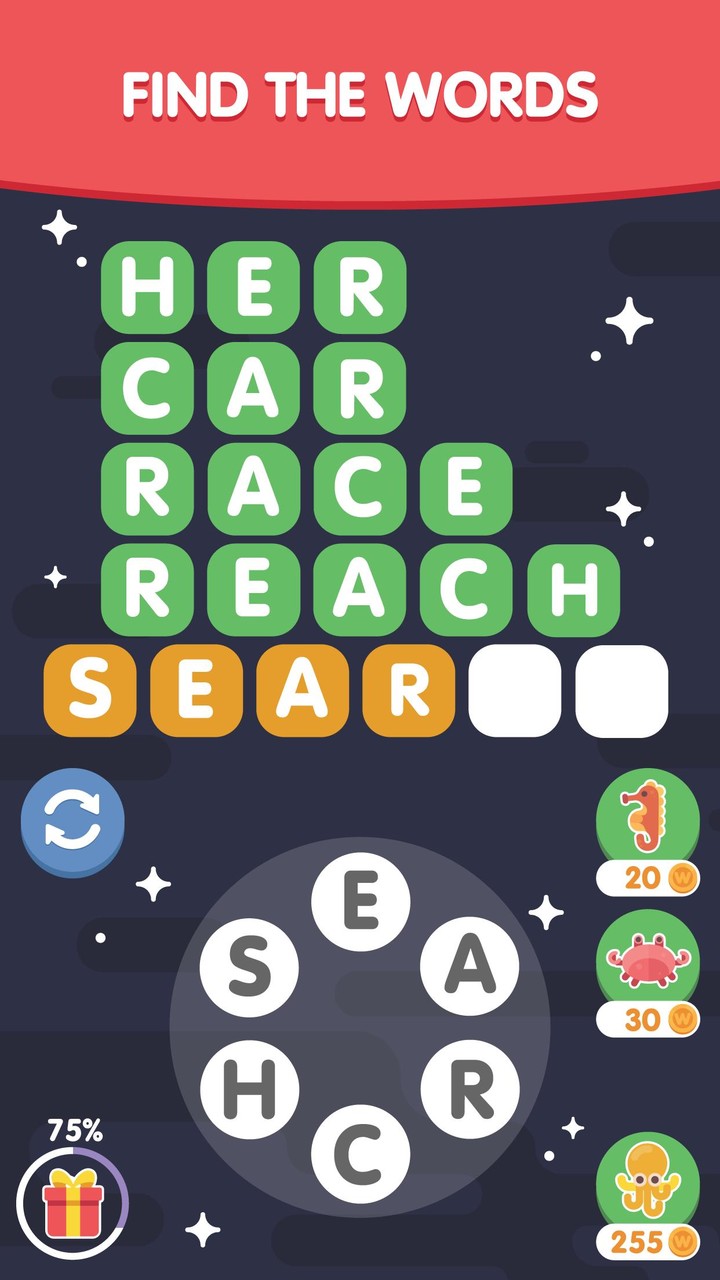 Word Search Sea: Unscramble words_modkill.com