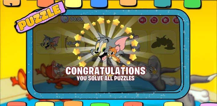 Tom Cat and Jerry Mouse Puzzle‏