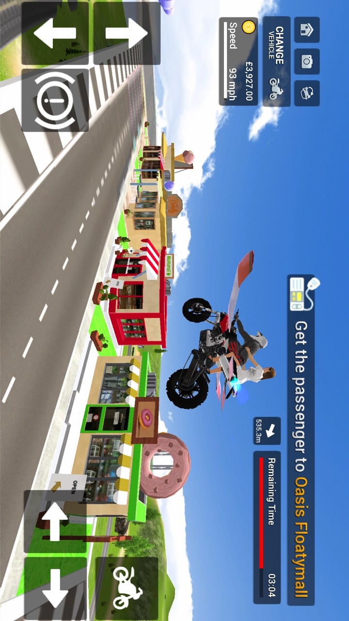 Flying Motorbike Simulator(Large gold coins) screenshot