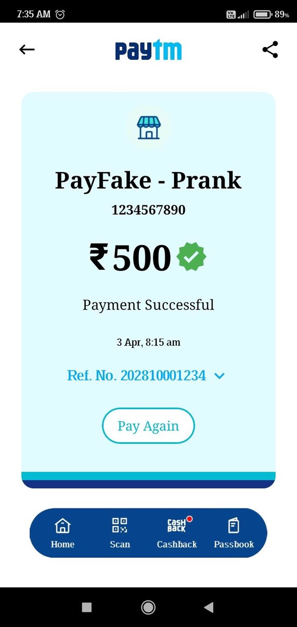PayFake - Money Transfer Prank