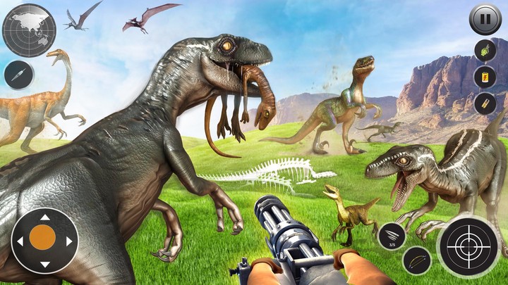 Trò chơi săn khủng long hoang Ảnh chụp màn hình trò chơi