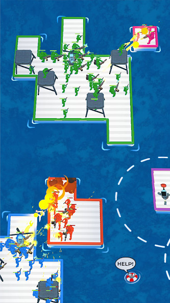 War of Rafts: Crazy Sea Battle(Kim cương không giới hạn) screenshot image 5 Ảnh chụp màn hình trò chơi