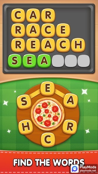 Word Pizza - Word Games(Unlimited money) screenshot image 1_playmods.games