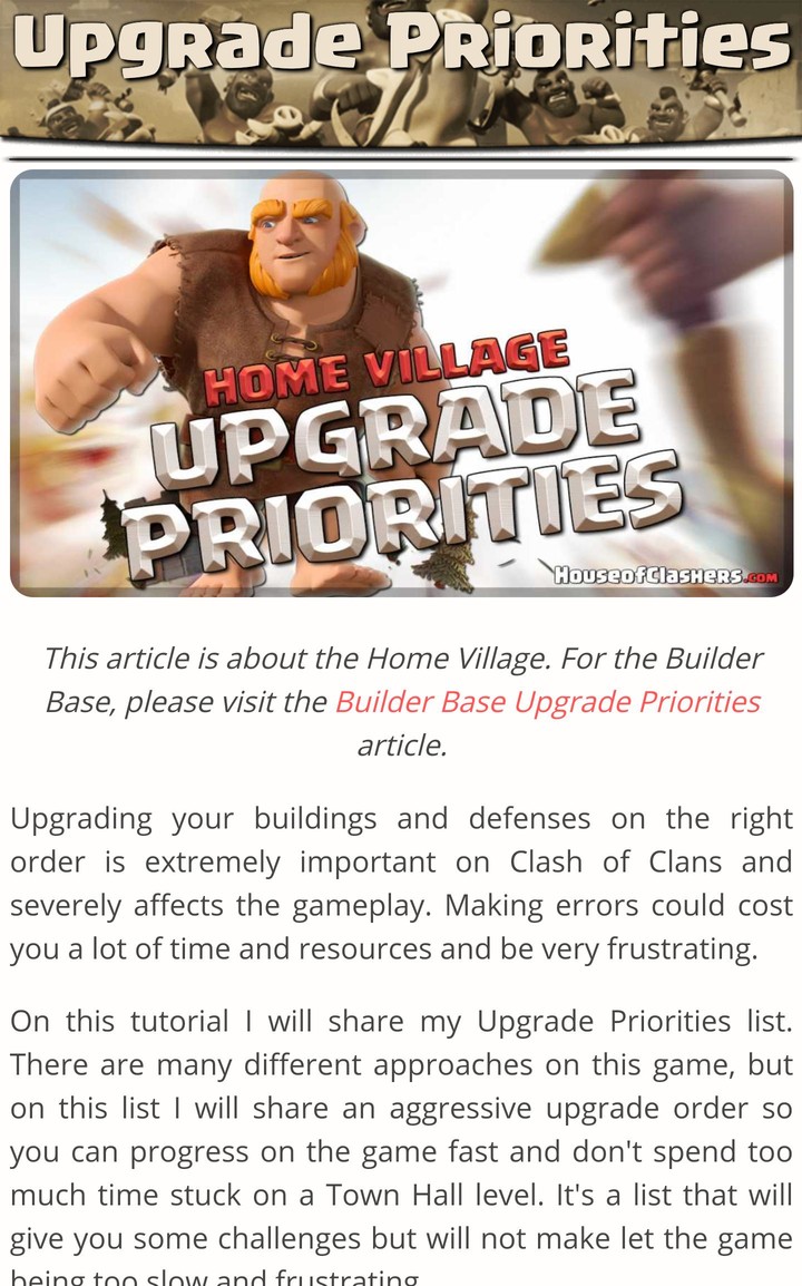 Guide for Clash of Clans CoC