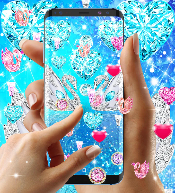 Download Diamond swan live wallpaper APK  For Android