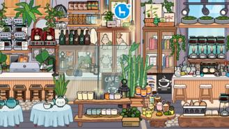 kuo tong american cafe bar cafe institute(Modern mansion) For Toca Life World Mods