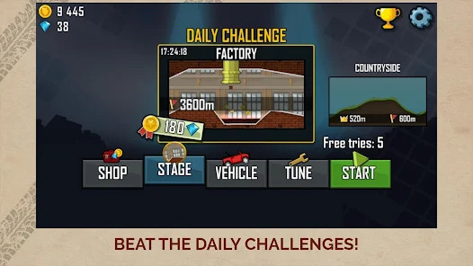 Hill Climb Racing(Unlimited Money) screenshot image 1_playmod.games