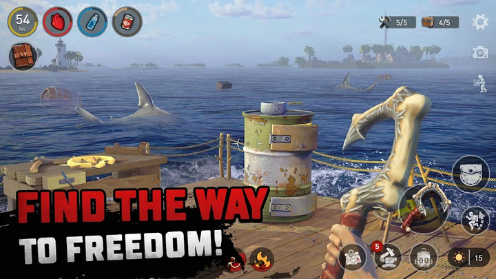 Raft Survival  Ocean Nomad  Simulator(Unlimited Coins) screenshot image 2_playmod.games