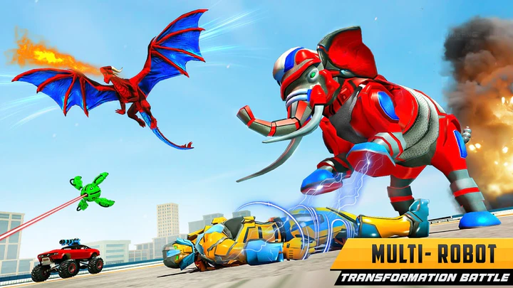 Download Police Dragon Robot Car Game MOD APK  for Android