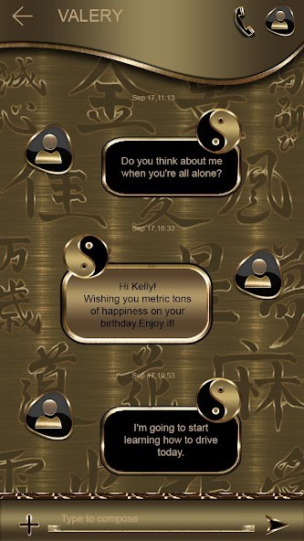 Ying Yang Go SMS theme(Được trả tiền miễn phí) screenshot image 1 Ảnh chụp màn hình trò chơi