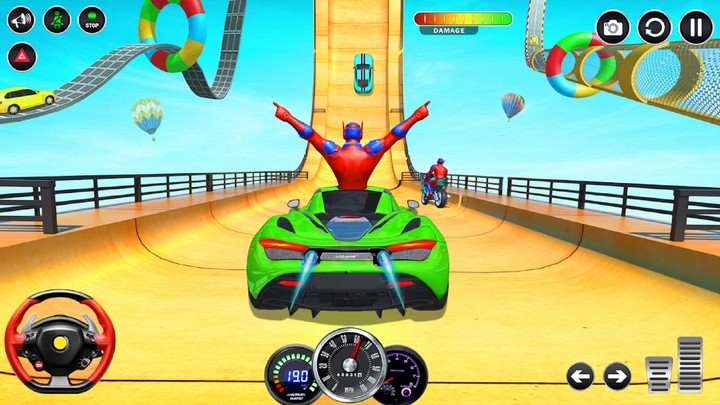 Superhero Mega Ramp Car Stunts Ảnh chụp màn hình trò chơi