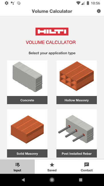 Hilti Volume Calculator