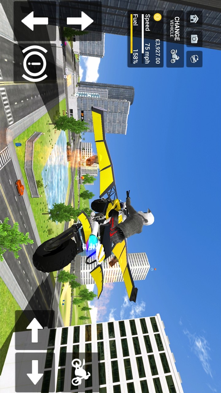 Flying Motorbike Simulator(Large gold coins) screenshot