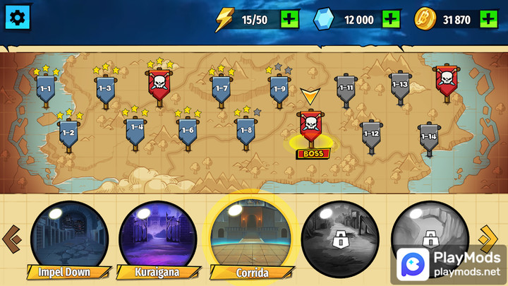 Stickman Pirates Fight(Unlimited Money) screenshot image 4_modkill.com
