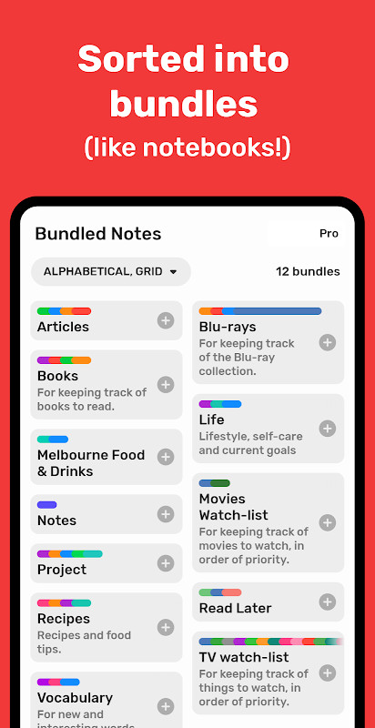 Bundled Notes + Lists + To-do‏