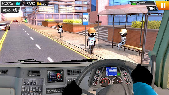 Stickman - Bus Driving Simulator 2019 Free(أموال غير محدودة) screenshot image 1