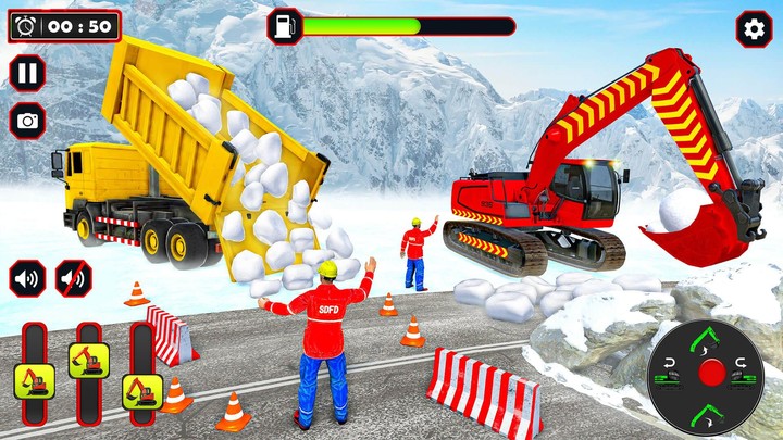 Snow Road Crane Simulator 3D