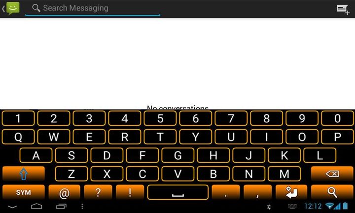 Orange Neon Keyboard - Style Keyboard with Symbols