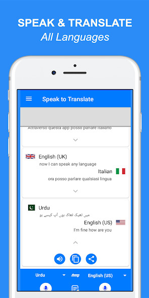 Speak and Translate All languages Voice Translator(Pro features Unlocked) screenshot image 2_modkill.com