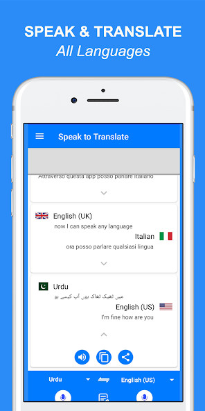 Speak and Translate All languages Voice Translator(Pro features Unlocked) screenshot image 2_playmods.games