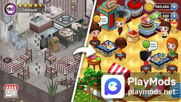 Cafeland - World Kitchen(Unlimited Money) screenshot image 4_playmod.games