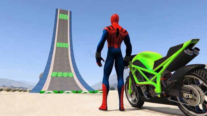 Superhero Tricky Bike Stunt GT Racing Ảnh chụp màn hình trò chơi