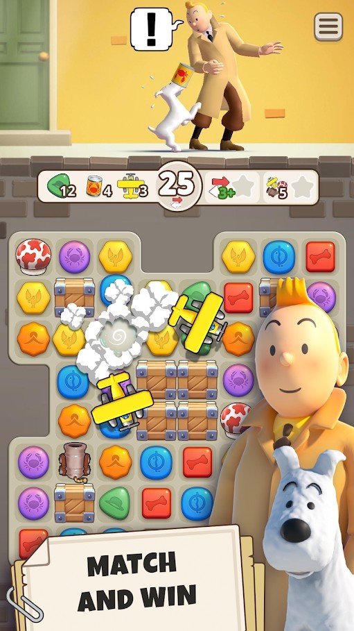 Tintin Match: Solve puzzles and mysteries together(lots of gold coins) screenshot