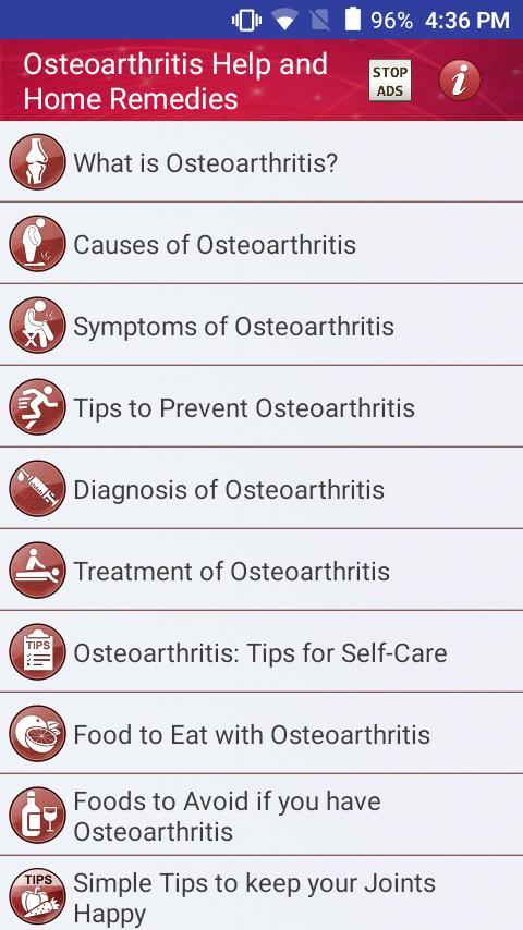 Osteoarthritis Joint Pain Treatment Home Remedies