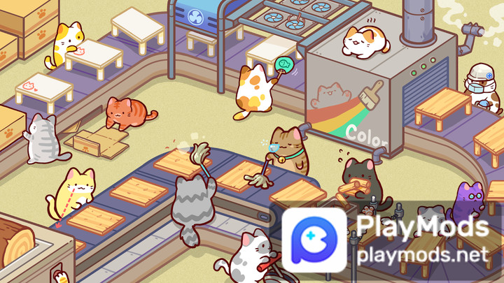 Kitty Cat Tycoon : make cat tree(Coins, dried fish and diamonds increase)_playmods.games