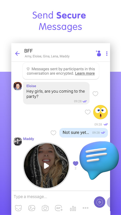 Viber Messenger(Unlocked Files Send) screenshot image 7_playmods.games