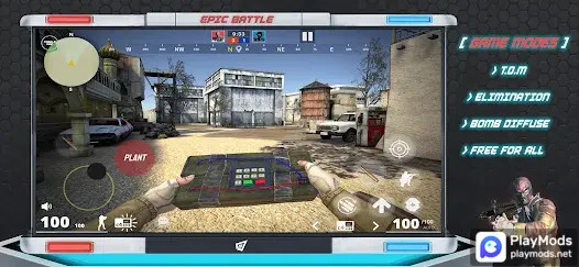 Epic Battle: CS GO Mobile Game(Bullets không giới hạn) screenshot image 2 Ảnh chụp màn hình trò chơi