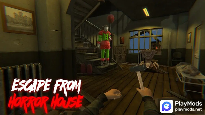 Horror Clown Scary Escape(قائمة وزارة الدفاع) screenshot image 2
