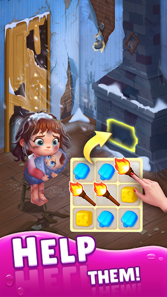 Match 3 Games - Sweet Crunch(Unlimited money) screenshot image 1_playmod.games