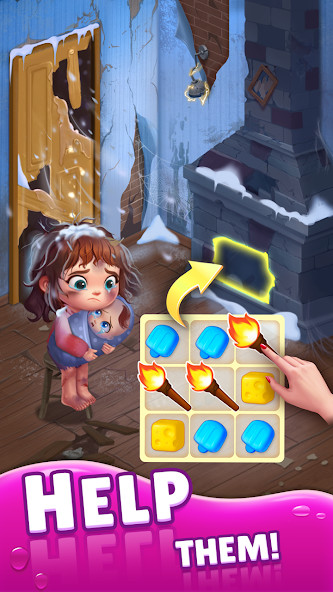 Match 3 Games - Sweet Crunch(Unlimited money) screenshot image 1_modkill.com